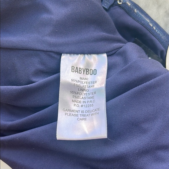 BabyBoo Zafira Navy Maxi Strapless Evening Gown | L - Picture 8 of 8